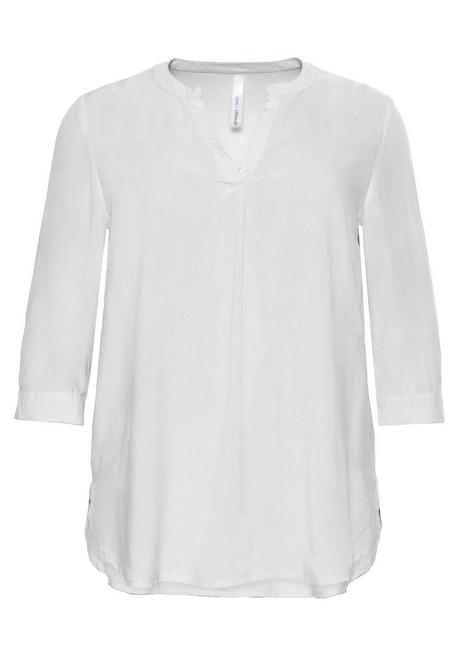 sheego Tunika mit 3/4-Arm und gerundetem Saum - weiß sheego Muttertagsangebot
