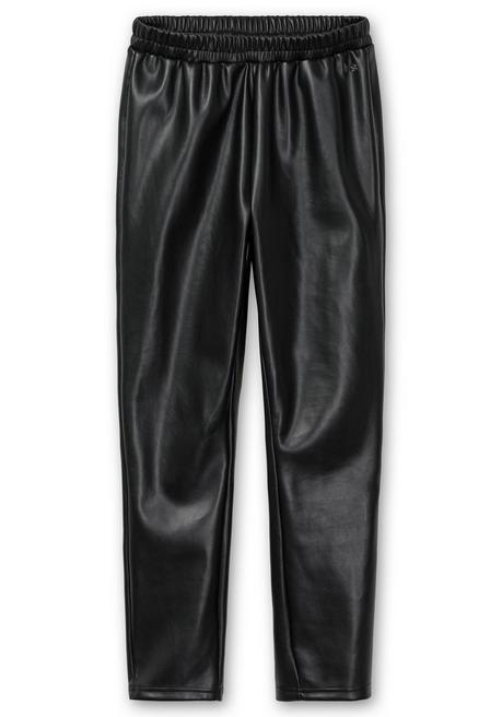 sheego Leggings mit glänzender Beschichtung - schwarz sheego Vatertagsangebot