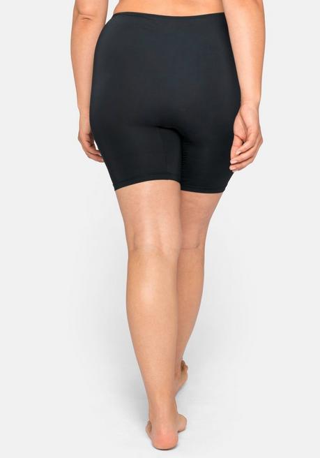 sheego Panty im High-Waist-Schnitt mit langem Bein, Microfaser - schwarz sheego Blitzangebot