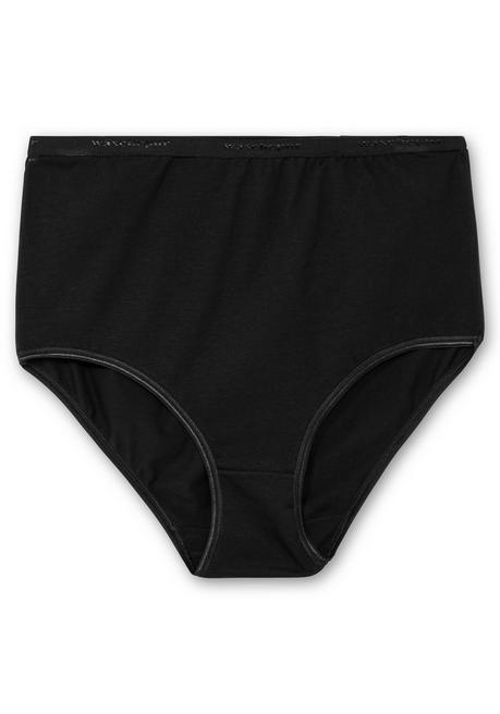 wäschepur 5er-Pack Taillenslips, aus Baumwollstretch - schwarz sheego Kauf eins, bekomm eins gratis