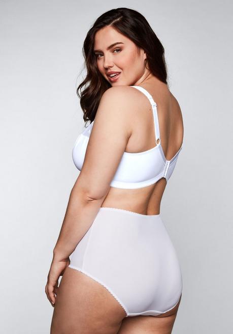 sheego Bügel-BH mit leicht transparenter Spitze - weiß sheego Begrenzte Freigabe