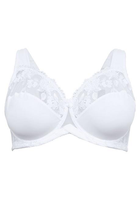 sheego Bügel-BH mit leicht transparenter Spitze - weiß sheego Begrenzte Freigabe