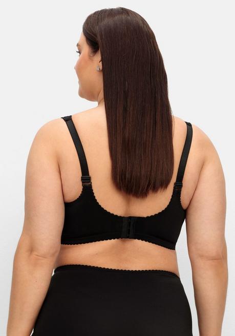 sheego Entlastungs-BH mit transparenter Spitze, ohne Bügel - schwarz sheego Letzte 3 Tage
