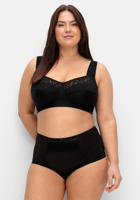sheego Entlastungs-BH mit transparenter Spitze, ohne Bügel - schwarz sheego Letzte 3 Tage