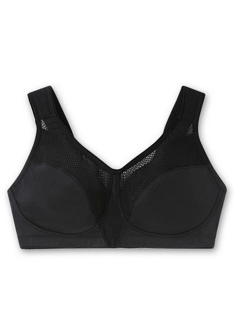 sheego Sport-BH aus COOLMAX®, mit Netzeinsätzen - schwarz sheego JETZT KAUFEN