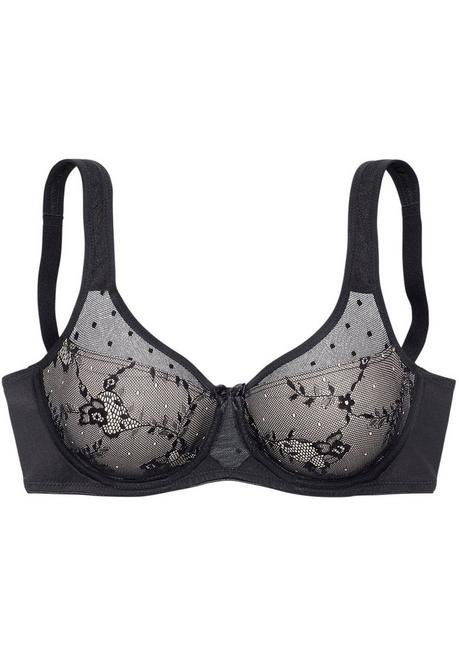 NUANCE Minimizer-BH - schwarz-rosé sheego 50% Rabatt mit kostenlosem Versand