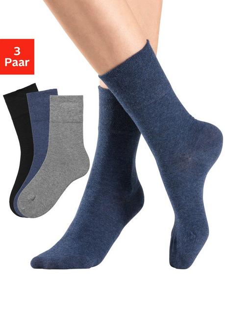 H.I.S EM LBG Socken - schwarz+grau+blau sheego zollfrei
