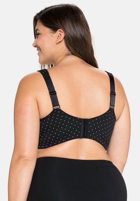 sheego Doppelpack Entlastungs-BHs ohne Bügel - schwarz+schwarz bedruckt sheego Online