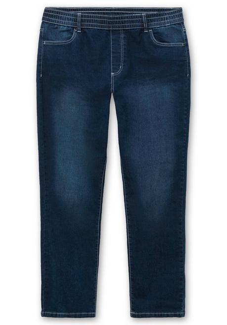 sheego Gerade Jeans mit Rundum-Dehnbund - dark blue Denim sheego Meist gekauft