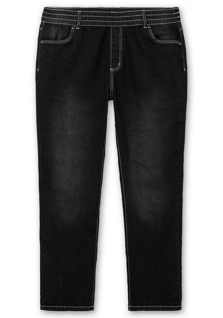 sheego Gerade Jeans mit Rundum-Dehnbund - black Denim sheego Kostenloser Versand