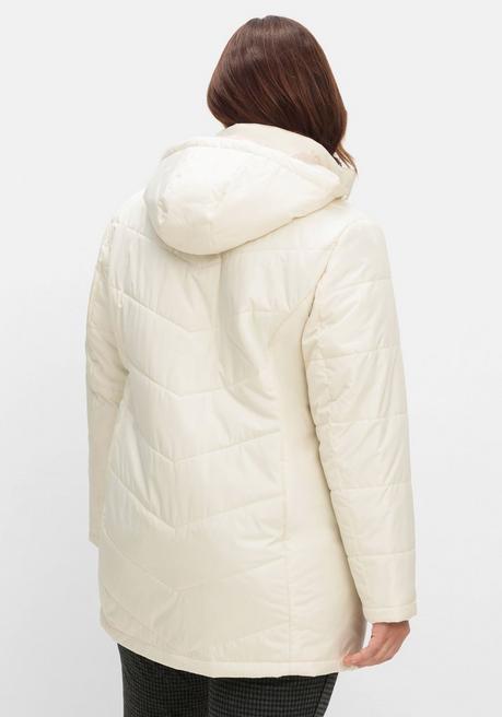 sheego Steppjacke mit abnehmbarer Kapuze - steingrau sheego Begrenztes Angebot