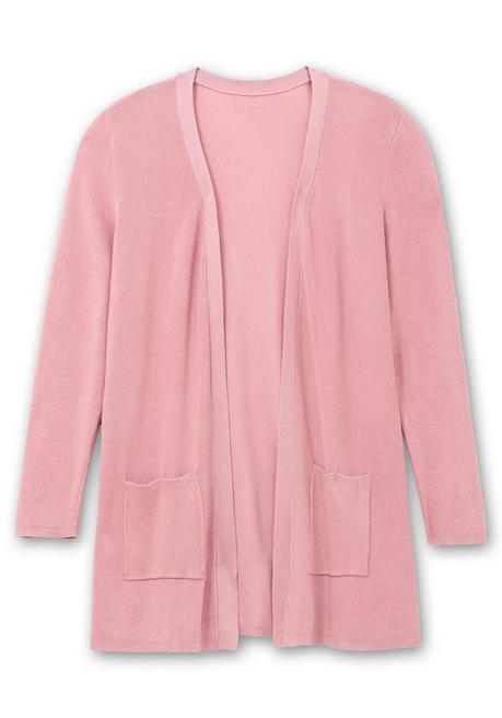 sheego Strickjacke in verschlussloser Form, mit Taschen - rosé sheego Heißer Verkauf