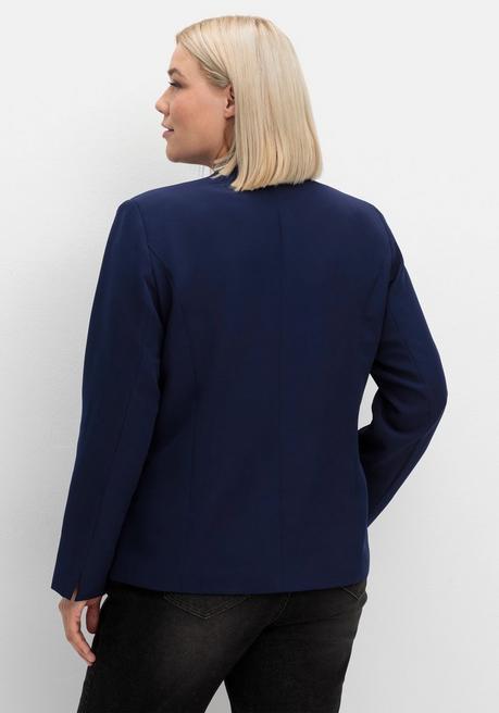 sheego Blazer mit Stehkragen und Kontrast-Zipper - marine sheego Saisonale Angebote