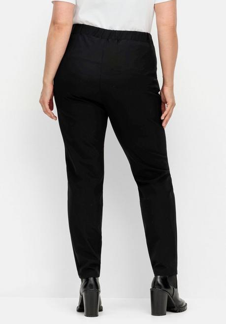 sheego Schmale Hose mit Stretchbund, aus Scuba-Qualität - schwarz sheego Letzter Tag