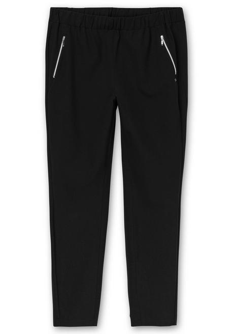 sheego Schmale Hose mit Stretchbund, aus Scuba-Qualität - schwarz sheego Letzter Tag