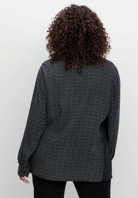 sheego Bluse mit Print und elastischen Einsätzen - schwarz gemustert sheego Zeitbegrenzte Promotion