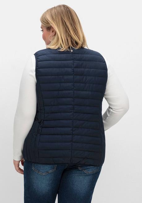 sheego Leicht wattierte Steppweste mit 2-Wege-Zipper - nachtblau sheego Bis zu 60% Rabatt