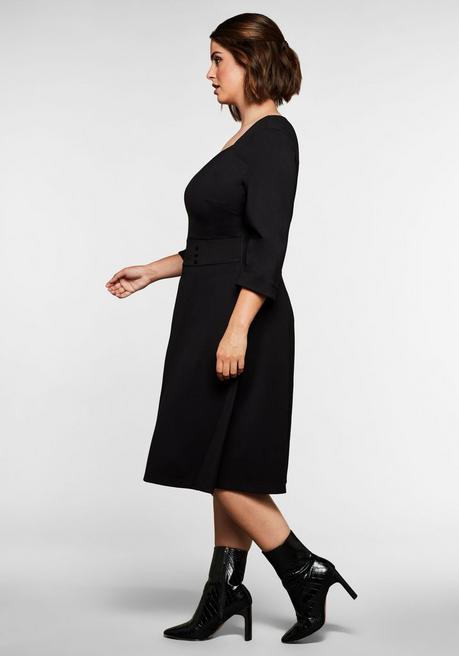 sheego by Joe Browns Jerseykleid mit Herzausschnitt und Taillenband - schwarz sheego Bis zu 55% Rabatt