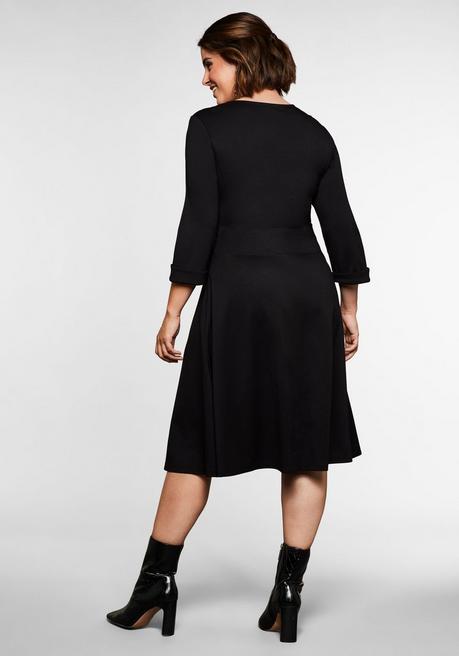 sheego by Joe Browns Jerseykleid mit Herzausschnitt und Taillenband - schwarz sheego Bis zu 55% Rabatt