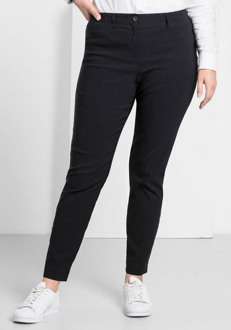 sheego Bengalin-Hose in schmaler Passform - schwarz sheego 50% Rabatt mit kostenlosem Versand