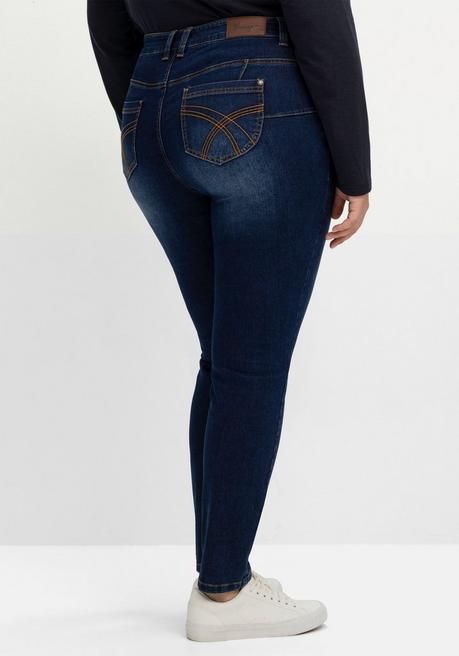 sheego Skinny Jeans in Curvy-Schnitt SUSANNE - dark blue Denim sheego Clearance-Verkauf