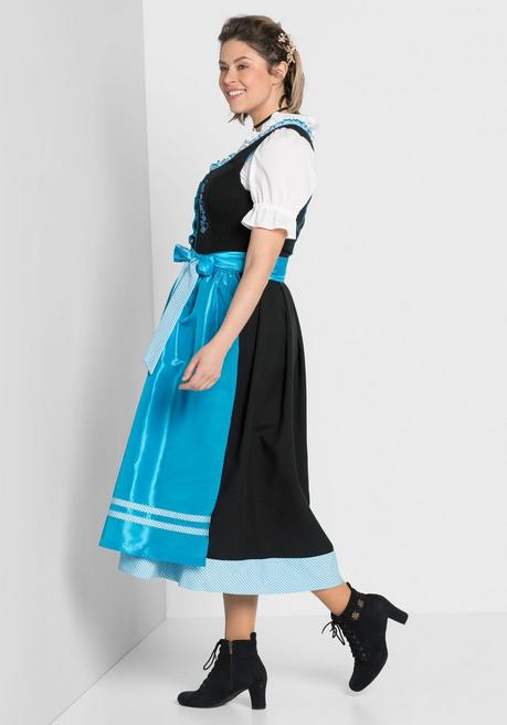 sheego Dirndl mit Schürze 2tlg. - schwarz-türkis sheego Kostenloser Versand international