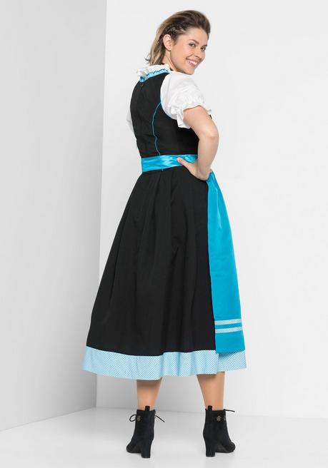 sheego Dirndl mit Schürze 2tlg. - schwarz-türkis sheego Kostenloser Versand international