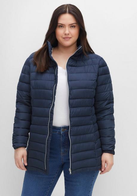sheego Steppjacke mit Stehkragen und Teilungsnähten - nachtblau sheego Im Verkauf