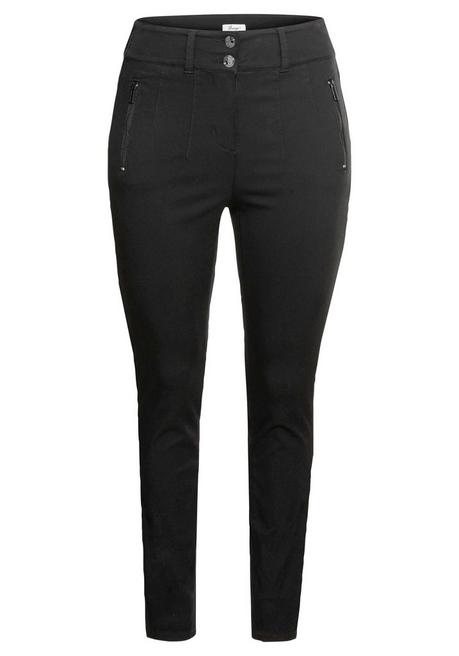 sheego Skinny Hose mit High-Waist-Bund, superelastisch - schwarz sheego 50% Rabatt für begrenzte Zeit