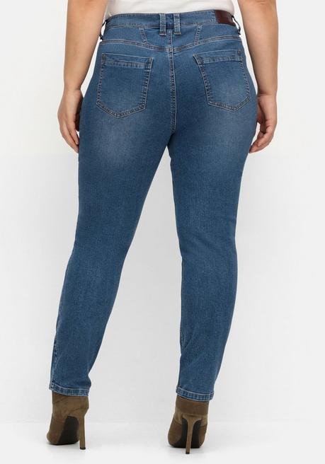 sheego Schmale Jeans in Curvy-Schnitt PIA, in 5-Pocket-Form - blue Denim sheego Auslauf