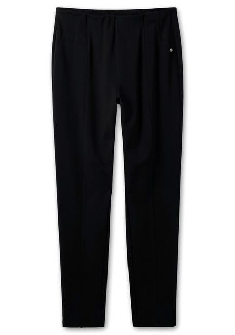 sheego Jerseyhose aus Interlock, schmale Beinform - schwarz sheego Sonderangebot