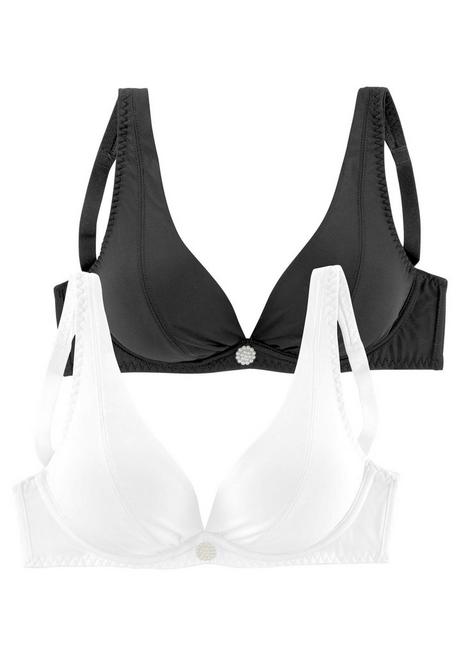 PETITE FLEUR Bügel-BH - schwarz+weiß sheego Cyber Monday
