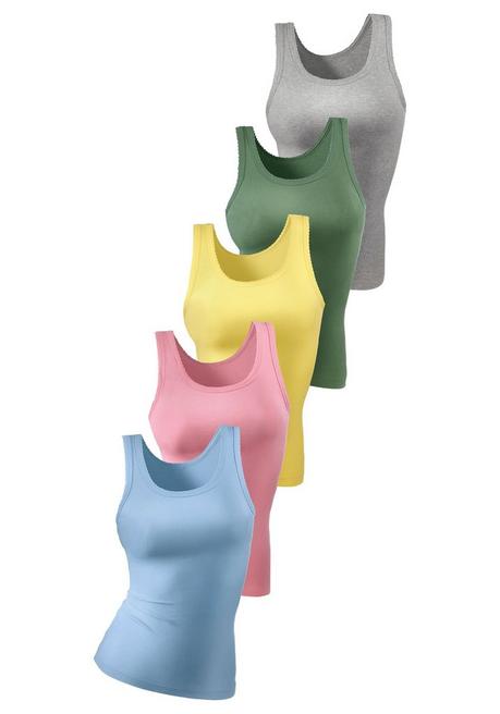 PETITE FLEUR Unterhemden im 5er-Set - pastell sheego Zeitlich begrenztes Angebot