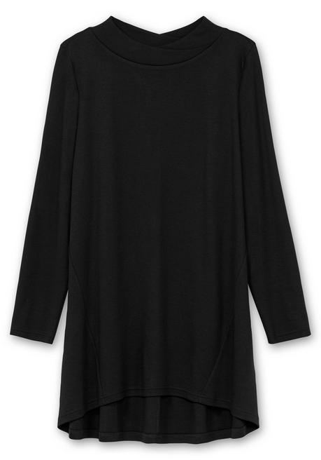 sheego Longshirt aus Interlock, im Vokuhila-Schnitt - schwarz sheego Super Rabatt