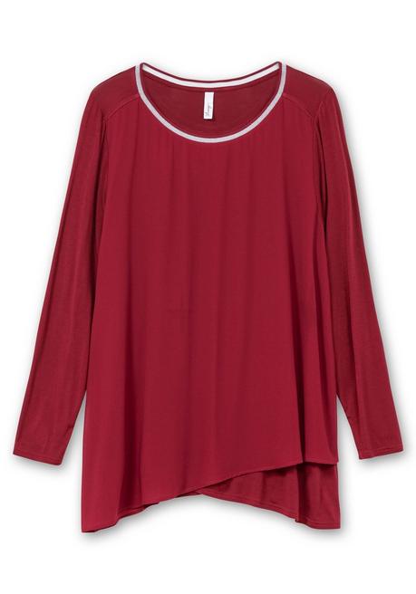sheego Blusenshirt mit doppellagigem Vorderteil - dunkelrot sheego Riesige Rabatte