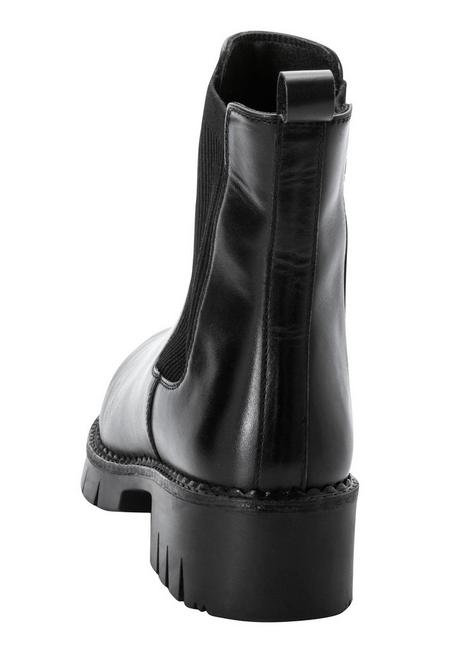 sheego Chelsea-Boots mit stark profilierter Sohle, aus Leder - schwarz sheego Outlet