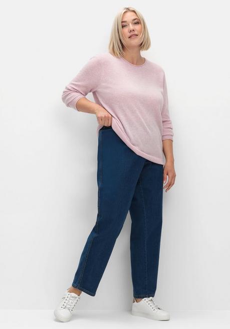 sheego Jeans in Karottenform, mit Stretchbund - dark blue Denim sheego Auslauf