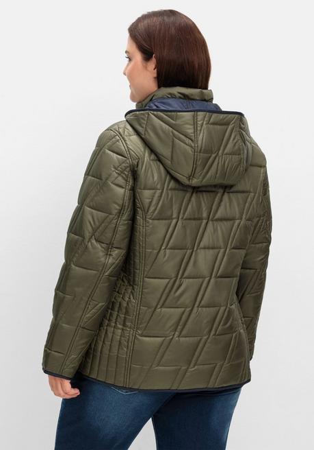 sheego Wendesteppjacke mit Kapuze und Stehkragen - khaki sheego Hotsell