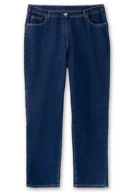 sheego Gerade Jeans mit seitlichem Stretchbund - dark blue Denim sheego Schlussverkauf
