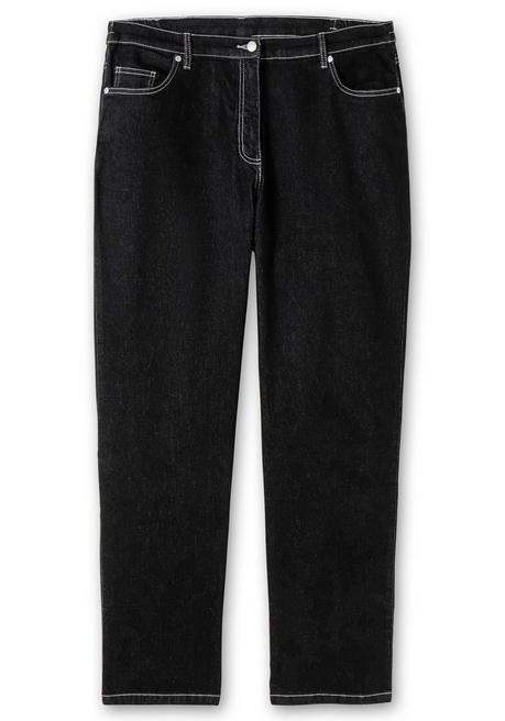 sheego Gerade Jeans mit seitlichem Stretchbund - black Denim sheego Günstiger Verkauf