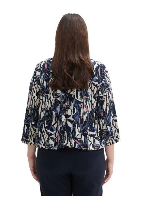 TOM TAILOR Plus Tunika mit Allovermuster und Stretch-Saumbund - marine gemustert sheego Kostenloser Versand