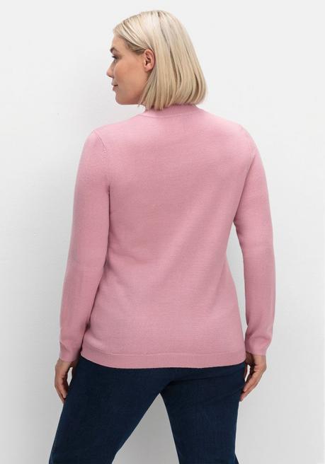 sheego Extraweicher Pullover mit Stehkragen - rosé sheego Online Shopping