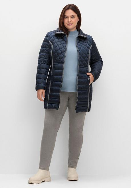 sheego Winterjacke im Steppmix, mit feinem Schimmer - marine sheego Preisnachlass