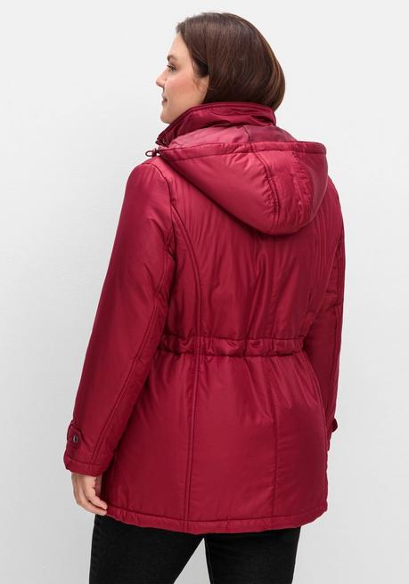 sheego Steppjacke mit Tunnelzug in der Taille - weinrot sheego Saisonschlussverkauf