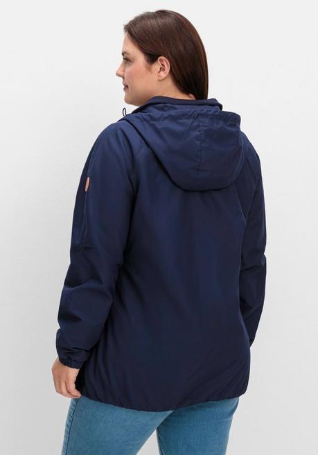 sheego Kapuzenjacke aus Microfaser, mit Kontrastdetails - marine sheego Weihnachtsangebot