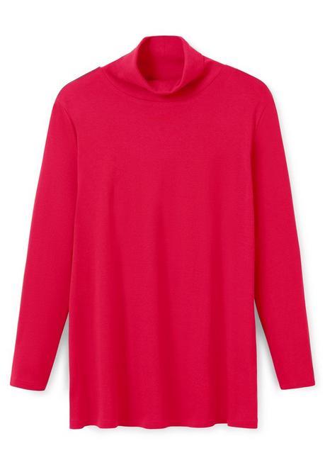 sheego Langarmshirt mit Rollkragen, in A-Linie - magenta sheego Vatertagsangebot