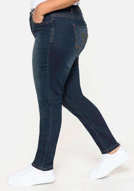 sheego Skinny Power-Stretch-Jeans in 5-Pocket-Form - dark blue Denim sheego Tägliche Deals