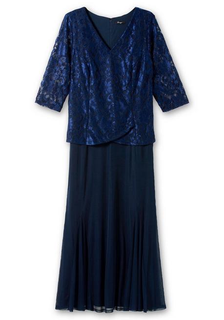 sheego Abendkleid mit floraler Spitze - marine sheego VIP-Rabatte