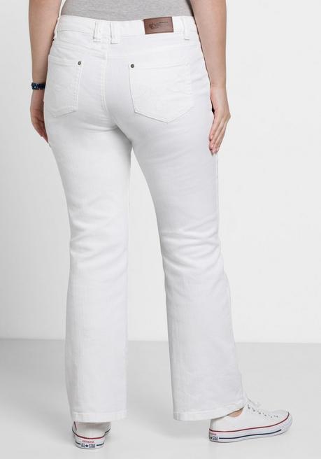 sheego Bootcut-Jeans in 5-Pocket-Form, mit Used-Effekten - white Denim sheego Letzte 3 Tage