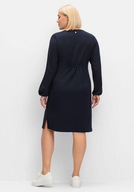 sheego Shirtkleid in schwerer Qualität, mit Raffung hinten - tiefblau sheego Nur für heute
